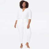 Ami Skinny Ankle Jeans In Plus Size - Optic White