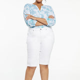 Bike Capri Jeans In Plus Size - Optic White