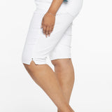 Bike Capri Jeans In Plus Size - Optic White