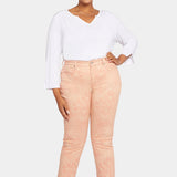 Marilyn Straight Ankle Jeans In Plus Size - Mirage Leopard