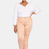 Marilyn Straight Ankle Jeans In Plus Size - Mirage Leopard