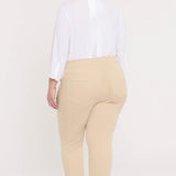Skinny Ankle Pull-On Jeans In Plus Size - Marisol Warm Sand