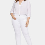 Sheri Slim Ankle Jeans In Plus Size - Optic White