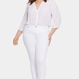 Sheri Slim Ankle Jeans In Plus Size - Optic White