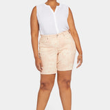 Ella Denim Shorts In Plus Size - Daydream Leopard