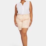 Ella Denim Shorts In Plus Size - Daydream Leopard
