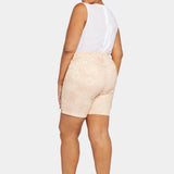Ella Denim Shorts In Plus Size - Daydream Leopard