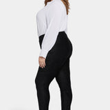 Basic Legging Pants In Plus Size - Black