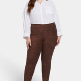 Basic Legging Pants In Plus Size - Dark Chocolate