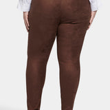 Basic Legging Pants In Plus Size - Dark Chocolate