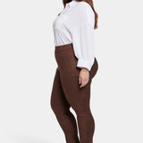 Basic Legging Pants In Plus Size - Dark Chocolate