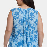Sleeveless Pintuck Blouse In Plus Size - Bellavista