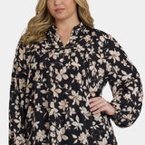 Pleated Front Tunic In Plus Size - Claudette