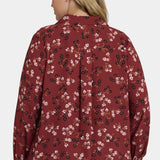 Tuxedo Blouse In Plus Size - Bienvenue