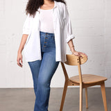 Zoey Blouse in Plus Size - Optic White