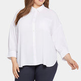 Zoey Blouse in Plus Size - Optic White