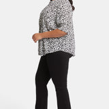 Pleated Peasant Blouse In Plus Size - Gato