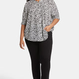 Pleated Peasant Blouse In Plus Size - Gato