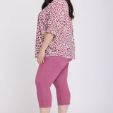 Pleated Short Sleeved Blouse In Plus Size - Sandcastles