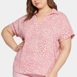 Becky Short Sleeved Blouse In Plus Size - Alana