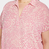 Becky Short Sleeved Blouse In Plus Size - Alana