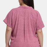 Becky Short Sleeved Blouse In Plus Size - Bonavista