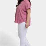 Becky Short Sleeved Blouse In Plus Size - Bonavista
