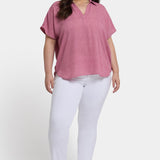 Becky Short Sleeved Blouse In Plus Size - Bonavista