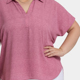 Becky Short Sleeved Blouse In Plus Size - Bonavista
