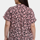 Becky Short Sleeved Blouse In Plus Size - Lilla Garden