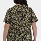 Becky Short Sleeved Blouse In Plus Size - Granada Garden