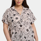 Becky Short Sleeved Blouse In Plus Size - Luna Flores