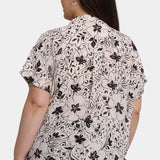 Becky Short Sleeved Blouse In Plus Size - Luna Flores