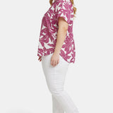 Becky Short Sleeved Blouse In Plus Size - Adonia