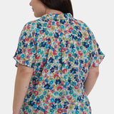 Becky Short Sleeved Blouse In Plus Size - Cala Gracio