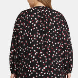 Puff Sleeve Popover Top In Plus Size - Watkins Dot