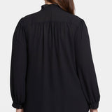 Hannah Blouse In Plus Size - Black