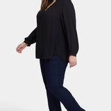 Hannah Blouse In Plus Size - Black