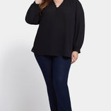 Hannah Blouse In Plus Size - Black