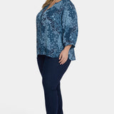 Pintuck Blouse In Plus Size - Belleville