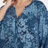 Pintuck Blouse In Plus Size - Belleville