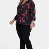 Pintuck Blouse In Plus Size - Vivienne