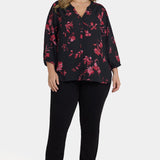 Pintuck Blouse In Plus Size - Vivienne
