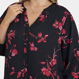 Pintuck Blouse In Plus Size - Vivienne