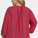 Pintuck Blouse In Plus Size - Jacqueline