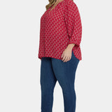 Pintuck Blouse In Plus Size - Jacqueline