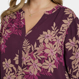 Pintuck Blouse In Plus Size - Bonne Nouvelle