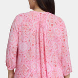 Pintuck Blouse In Plus Size - Isla Magica