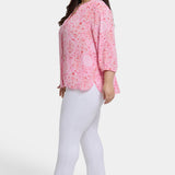 Pintuck Blouse In Plus Size - Isla Magica