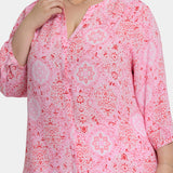 Pintuck Blouse In Plus Size - Isla Magica